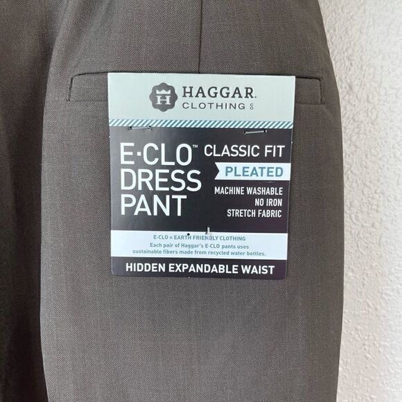 NWT Haggar Men’s Dress Pants Size 40W X 29L - Picture 6 of 8
